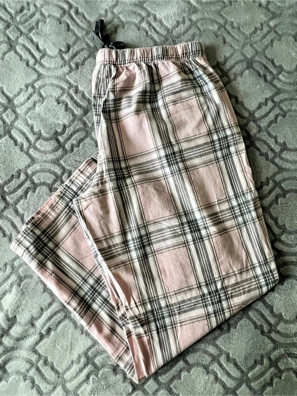 Secret Treasures Rose Blush Plaid Pajama Pants XL 16–18
